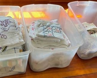 Vintage Hand Embroidered Linens