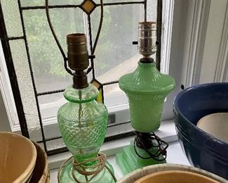 Depression Glass Lamps
