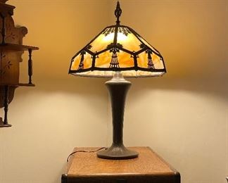 Antique Stained Glass Lamp
