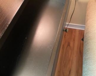 #12 - $240 Skinny sideboard with open scroll work 4'Wx16Dx38H