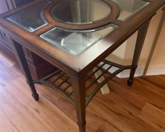 #10 - $240 - Coffee table & one side table 4'x28x19 with side table 26x22x26