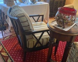 #11 - $150 Armchair with wood open arms 33T x 30W arm to arm 