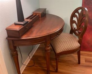 #29 - $295 - Rounded front desk 34Tx 46Lx 24D with chair 