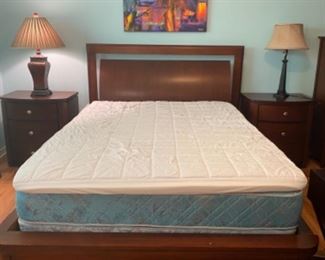 #25 $800 Bedroom set includes Queen bed frame  65Wx94Lx51T back with mattress