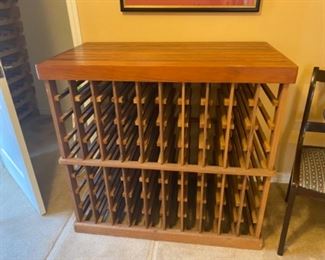 #21 - $150 Wine rack tasting table 39Tx22Dx41L