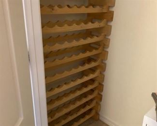 #20 - $150 Wine rack modular pine holds 96 bottles 63x12x35