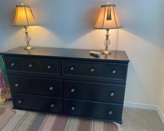 #34 - $150 Black skinny dresser 58Lx 34Hx 16D