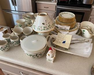 #71- $295 Lenox Holiday pattern 71 pieces 