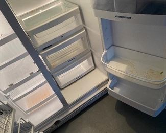 #7 - $160 -Garage refrigerator Kenmore 2007 double door 