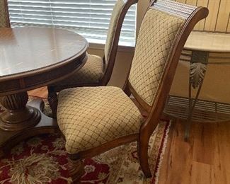 #54 - $375 - Round table & 4 upholstery chairs 