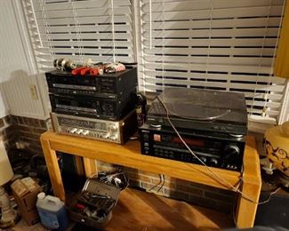 Just some of the electronics and stereo equipment.