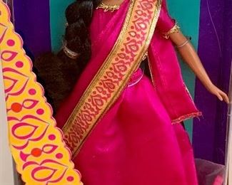 Many collectible Barbies and other collectible figurines   with original packaging- Indian Barbie