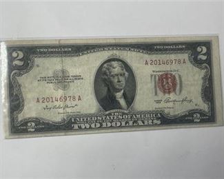 Lot 1
1953 $2 Bill - Red Seal