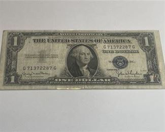 Lot 54
1935D $1 Silver Certificate Note