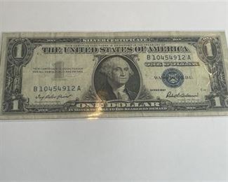 Lot 67
1957 $1 Bill Silver Certificate Note