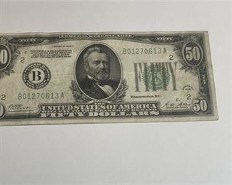 Lot 91
1928A $50 Federal Reserve Note, Bank of New York