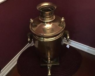 Large brass urn