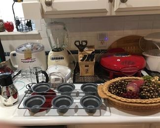 Blender, steamer, crockpot, bakeware