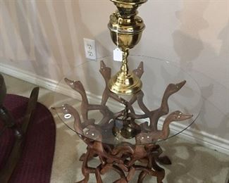 Close up of snake table