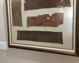 Vintage material in frame