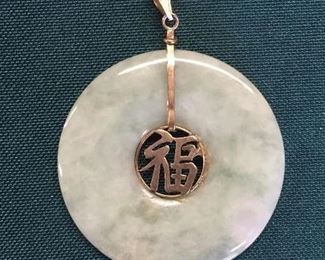 Gold and Jade pendant.