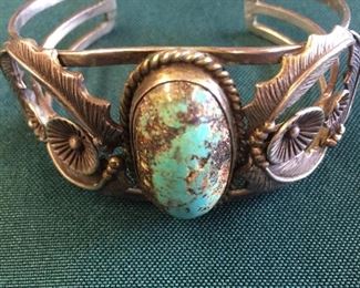 Turquoise and sterling silver.