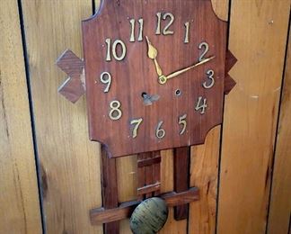 Antique Gilbert San Remo mission wall clock