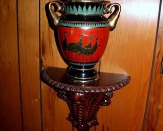 Decorative vase and shelf