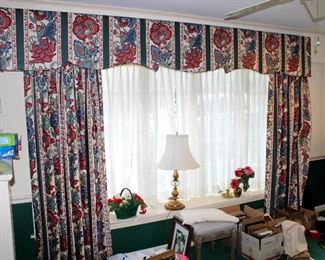 Window treatments (1 large and 2 small)