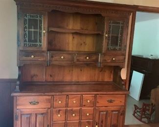 #1	Patriot American Furniture collection Solid New England Pine china cabinet y Winchendon Furniture with 10 drawers and 4 doors 60x18x34-78	 $100.00 			
