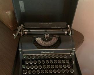 #36	Underwood vintage type writer in case 	 $20.00 			
