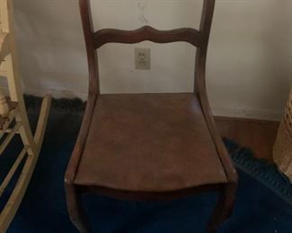 #42	rose back leather sear dining chair	 $20.00 			
