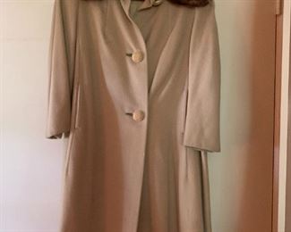 #48	Loveman's Cashmere wool coat with mink collar size small	 $20.00 			
