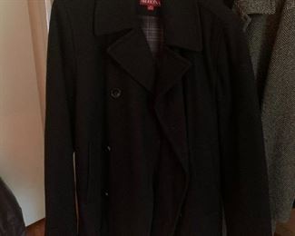 #56	Pendleton wool black p coat for men size medium	 $30.00 			

