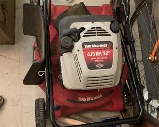 #68	Yard machine 4.75 hp 22 inch cut push mower as is has not been used in a while	 $30.00 			
