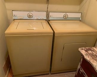 #76	Maytag vintage washer and dryer yellow gold sold as set 	 $30.00 			
