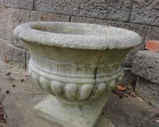 Pair of these heavy concrete planters