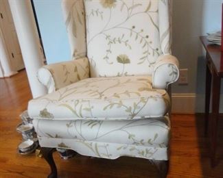 These wingbacks have a bolt of fabric to match