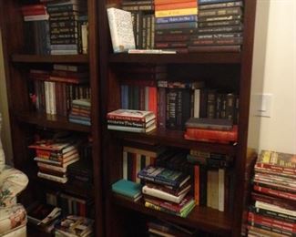 If you need a book you are in the right place/This pair of book shelves will require help to move