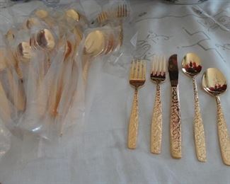 Americana Golden Flatware (59 pieces)