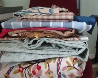 Lots of fabric/bolts of cloth/ sewing/craft supplies