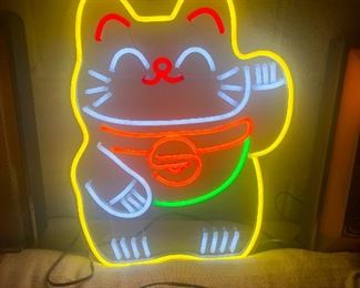 lucky cat neon sign!