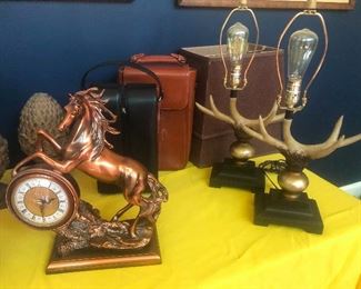 antler creatures chasing the golden horse