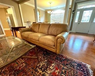 Available for Pre-Sale Online Purchase by Phone/Text: 256-335-9917, 
Beautiful Leather Sofa was purchased for $3137.98 from Rich’s in Huntsville. Excellent Condition, Very Comfortable, Estate Sale: $1,200