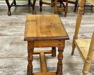 SOLD ONLINE Small Solid Pine End Table $70