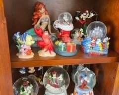 Various Disney water globes, The Little Mermaid statues  - not WDCC