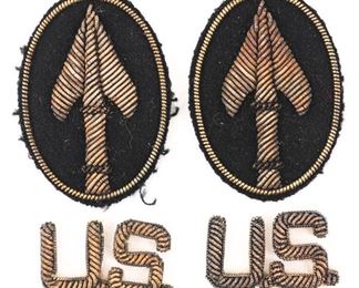 WWII OSS SOE OFFICER SPEARHEAD COLLAR INSIGNIA