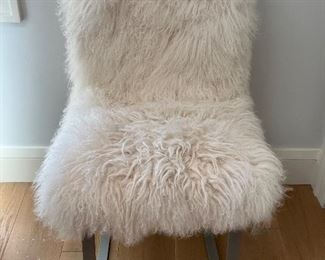 Restoration Hardware Astrid Mongolian Lamb Office Chair in very good condition. Retails $700