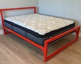 Room and Board Piper Full Size Metal Bed Frame. The winning bidder is not required to take the mattress but can if they would like and it looks to be in great shape! The headboard measures 61” wide and 36” high.