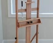 MEEDEN Beachwood Art Easel. Includes the adjustable clamp work lamp. Measures 22” wide and 64” high